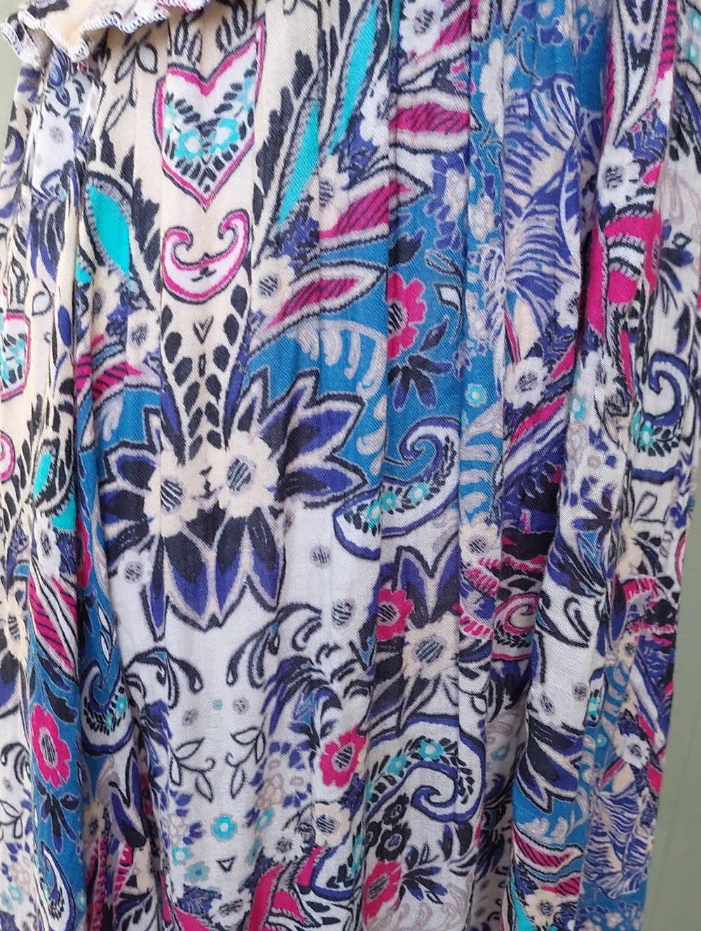 Anthropologie Smocked Multi-Color Gauze Criss-Cross Maxi Dress Sz S - Picture 12 of 15